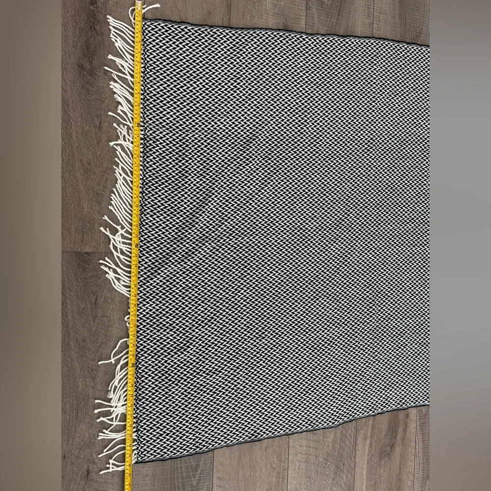 West Elm Knit Acrylic Blanket Throw Chevron 46x55 inches